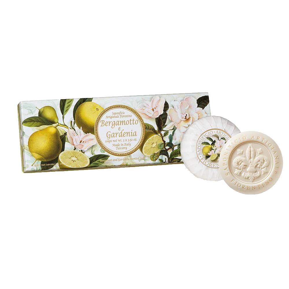 Bergamotte & gardenia sæbeæske - 3x100g